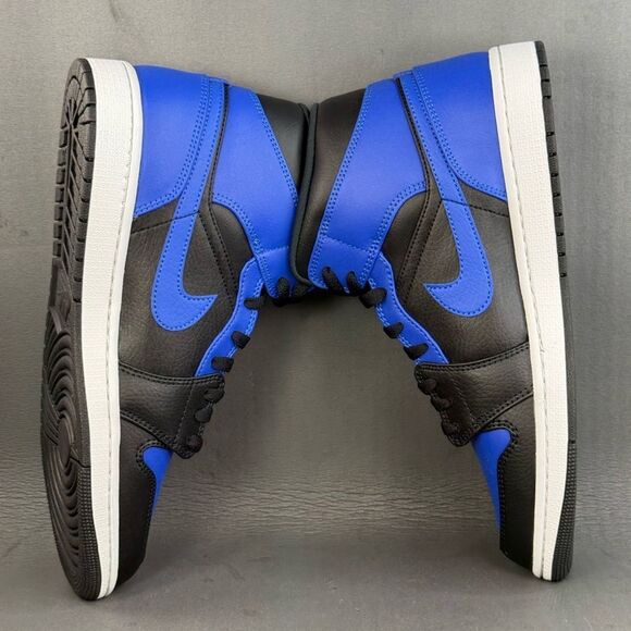 Nike Air Jordan 1 Mid Hyper Royal Tumbled Leather sneaker shoes men’s 11 - Picture 6 of 10